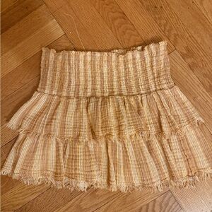 Aerie Textured Tan Mini Skirt